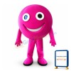 Rose Red Ball Mascot Adult Costume