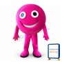 Rose Red Ball Mascot Adult Costume 