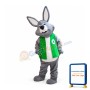 Adult Plush Gray Rabbit Mascot Costume