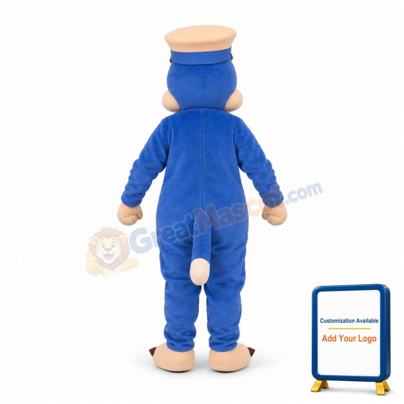 Fashionable Blue Dinosaur Mascot Adult Costume