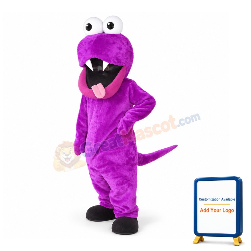 Adult Purple Monster With Big Mouth Mascot Costume