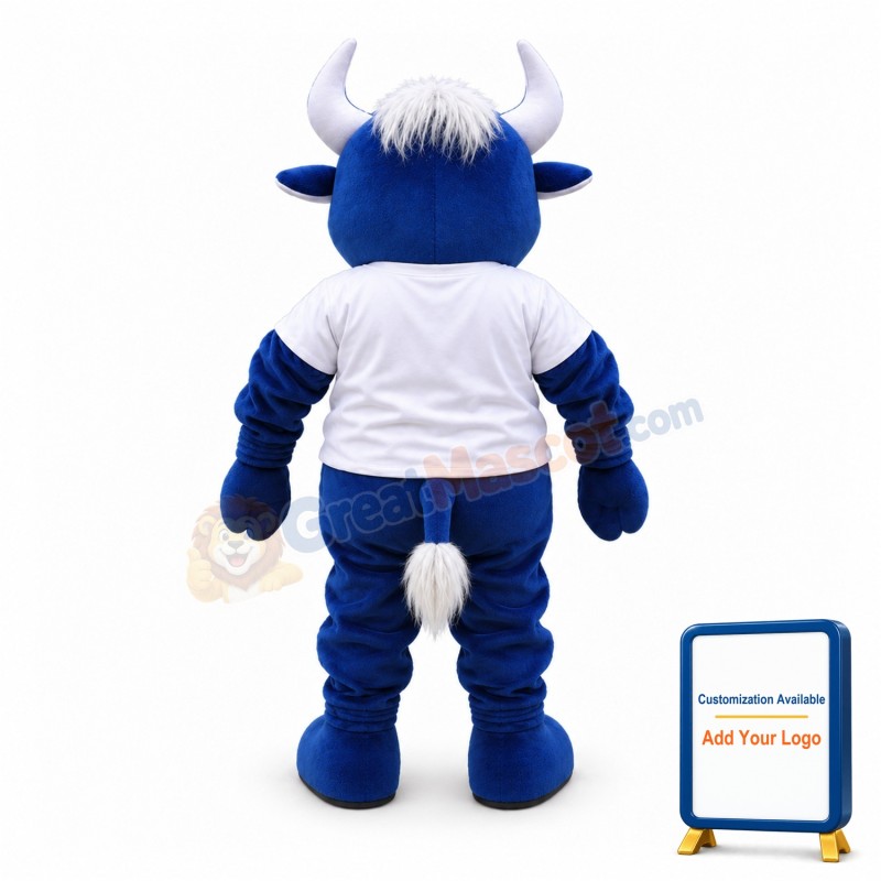 Adult Blue Bull Mascot Costume