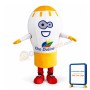 Giant Light Bulb Cartoon Mascot Adult Costume 