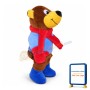 Brown Bear Wearing Red Scarf Mascot Costume