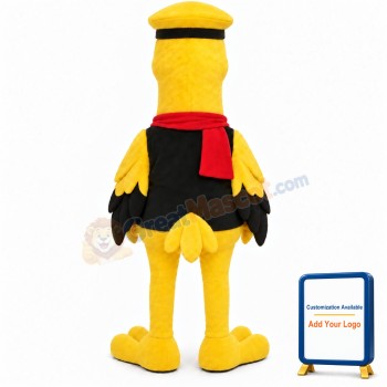 Yellow & Black Ostrich Mascot Adult Costume