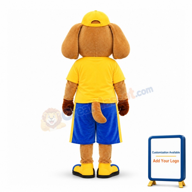 Adult Size Brown Dog Mascot Animal Fancy Dress Costume