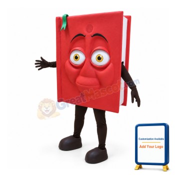 Adult Size Red Book Cartoon Mascot Costume