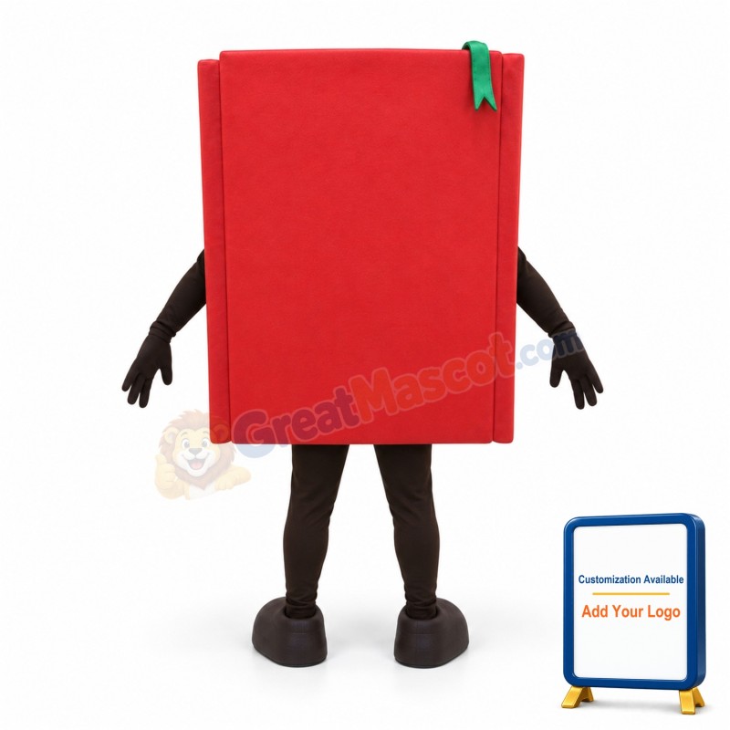 Adult Size Red Book Cartoon Mascot Costume