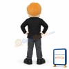 Man With Yellow Hair In Suit Mascot Costume