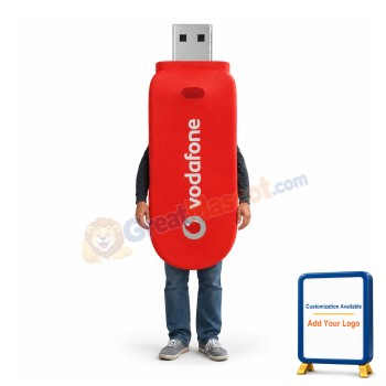 Huge Vodafone USB Mascot Adult Costume