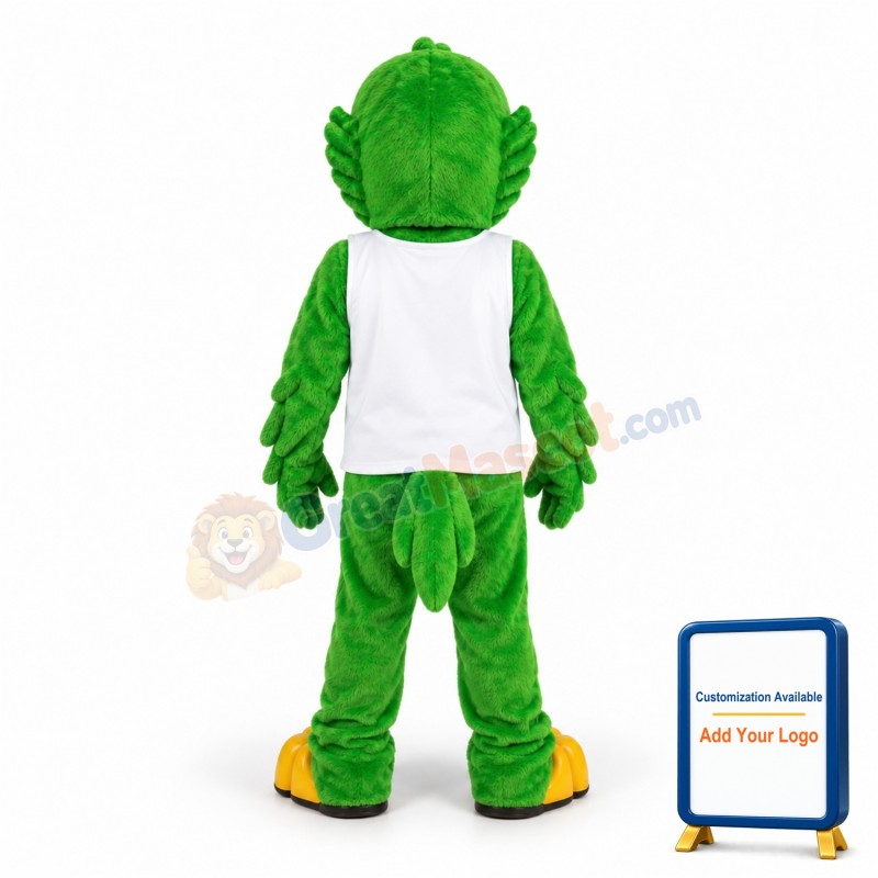 Advertising Green Parrot Mascot Costume