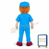 Young Man Dressed In Blue With A Cap Mascot Costume