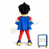 Happy Superhero Boy Mascot Costume