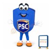 Adult Cartoon Blue Shield Mascot Costume