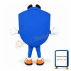 Adult Cartoon Blue Shield Mascot Costume