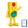 Adult Size Cartoon Traffic Signal Board Lightweight Mascot Costume