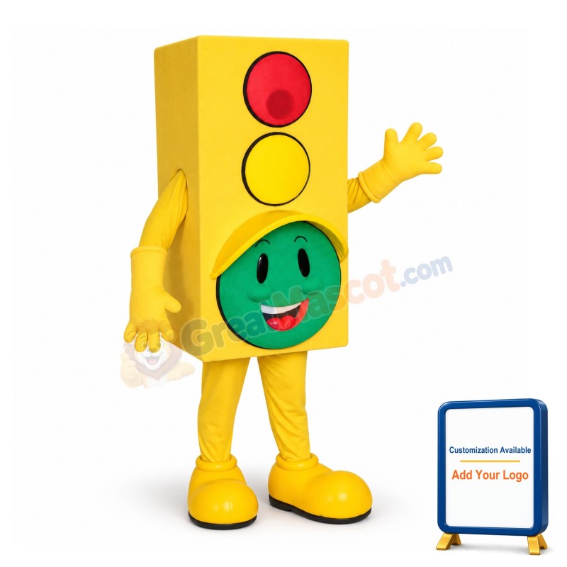 Adult Size Cartoon Traffic Signal Board Lightweight Mascot Costume