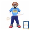 Miner With Glasses Mascot Costume