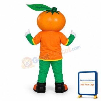 Smiling Orange Cartoon Mascot Fancy Dress Costume