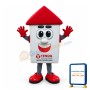 Red & White House Cartoon Mascot Adult Costume