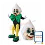 Adult Cartoon White-haired Fox In A Tuxedo Mascot Costume