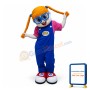 Cute Girl With Blue Glasses Mascot Costume