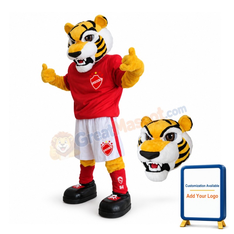 Football Fierce Tiger Mascot Costume