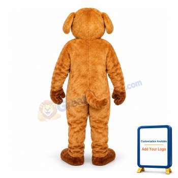 Affable Golden Dog Mascot Adult Costume