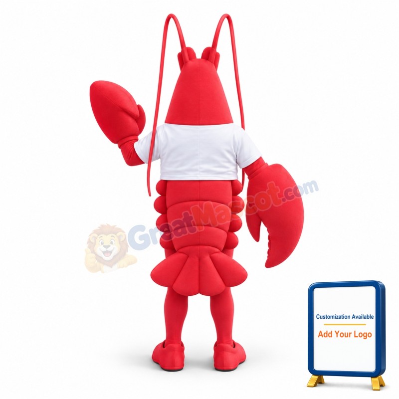 Huge Cartoon Red Lobster Mascot Adult Costume