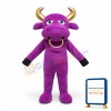 Purple Bull With Golden Horns Mascot Adult Costume
