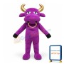 Purple Bull With Golden Horns Mascot Adult Costume