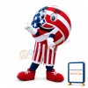 Deluxe Cartoon American Volleyball Lightweight Mascot Adult Costume