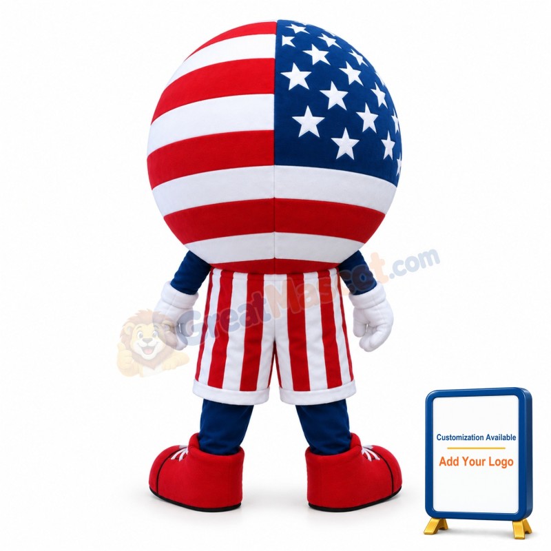 Deluxe Cartoon American Volleyball Lightweight Mascot Adult Costume