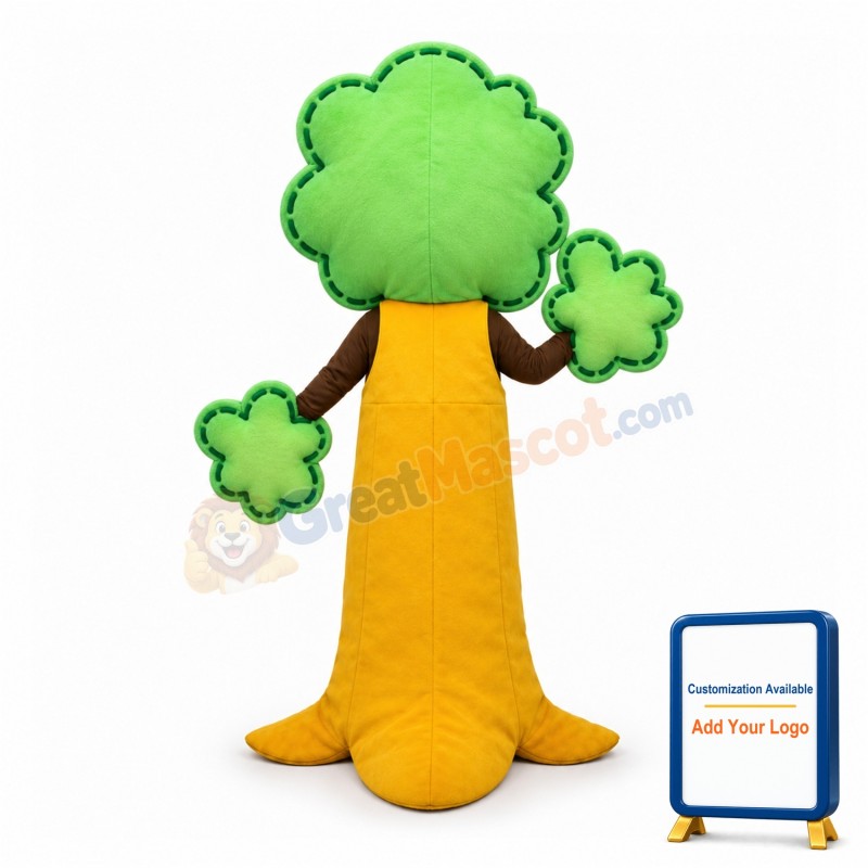 Adult Cartoon Tree Mascot Adult Costume