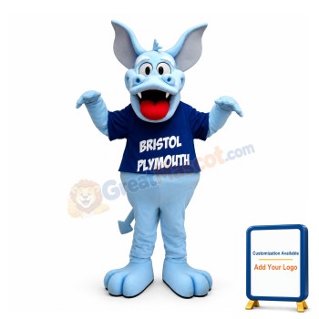 Lovely Crafty the Blue Monster High School Mascot Costume