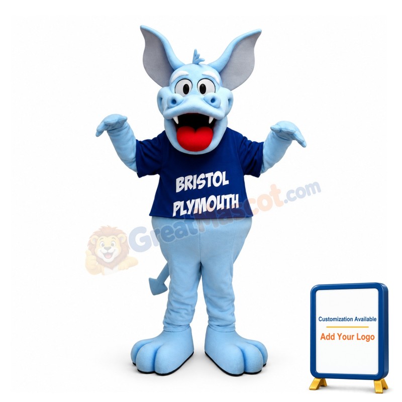 Lovely Crafty the Blue Monster High School Mascot Costume