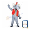 Lovely Circus Gray Elephant Mascot Adult Costume