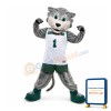 Basketball Gray Wolf Mascot Adult Costume