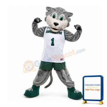 Basketball Gray Wolf Mascot Adult Costume