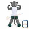 Basketball Gray Wolf Mascot Adult Costume