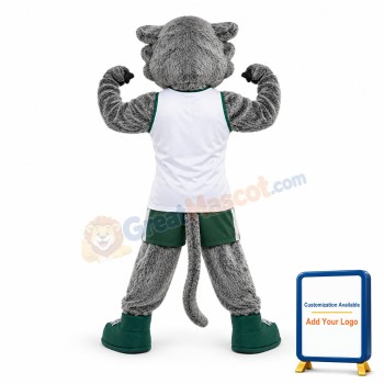 Basketball Gray Wolf Mascot Adult Costume