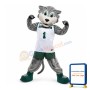 Basketball Gray Wolf Mascot Adult Costume