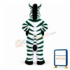 Green Zebra Mascot Adult Costume