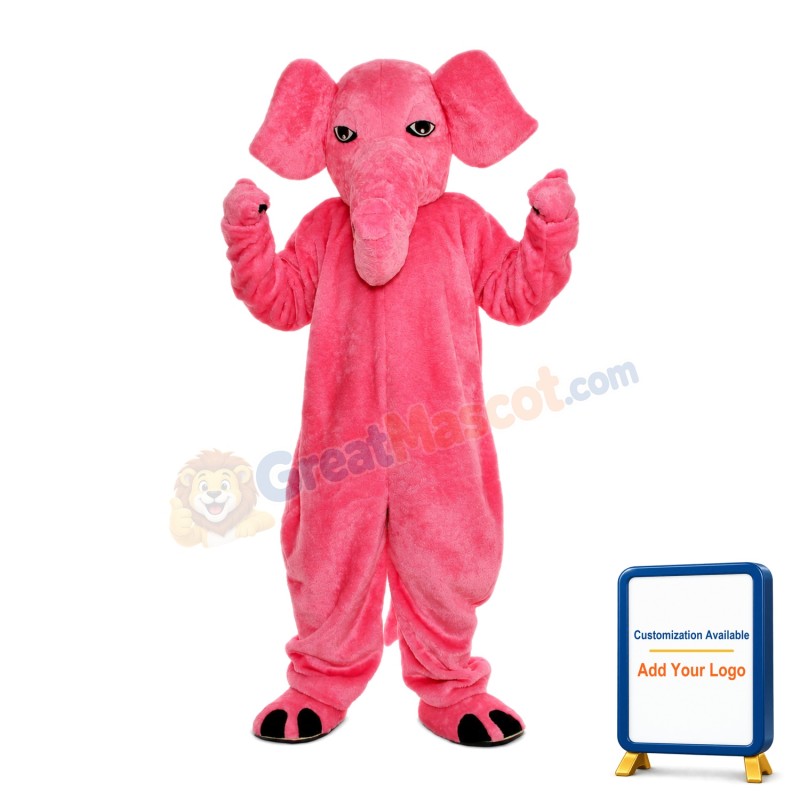 Whole Pink Lovely Elephant Mascot Costume