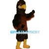 Angry Long Fur Dark Brown Eagle Mascot Costume