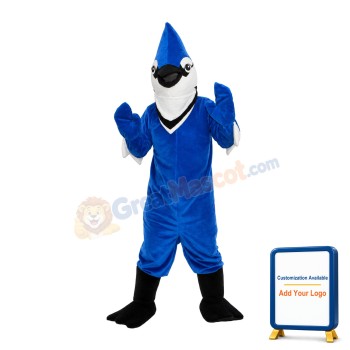 Adult Pointed Blue Bird Mascot Costume