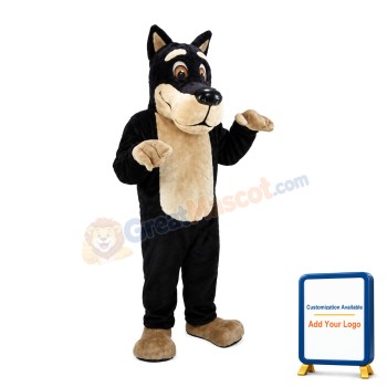 Honest Black Wolf Mascot Costume
