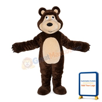Adult Size Brown Bear Mascot Costume