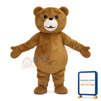 Simple Little Brown Bear Mascot Costume