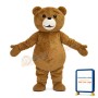 Simple Little Brown Bear Mascot Costume